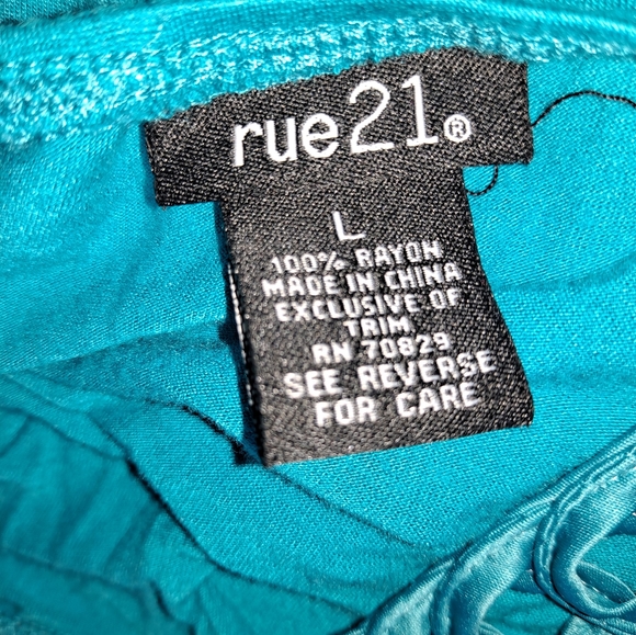 Women’s tube top shoulder blue crochet blouse summer top party holiday sport fun - Picture 12 of 12